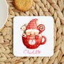 Personalised Gnome In A Cup Coaster, thumbnail 1 of 2