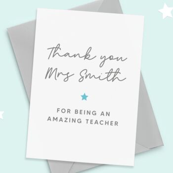 Personalised Amazing Teacher Card, 2 of 2