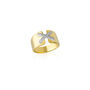 Sterling Silver X Signet Ring Gold Vermeil, thumbnail 7 of 7