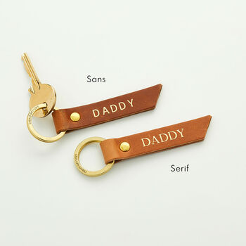 Personalised Leather Gold Foiled Keyring, 4 of 6