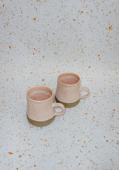 Pink Glazed Speckled Ceramic Mug With Stoneware Base, 5 of 6