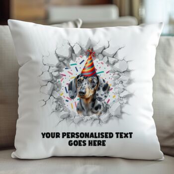 Personalised Dachshund Birthday Break Through Dog, 6 of 9