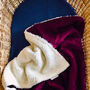 Burgundy Linen Baby Blanket, thumbnail 1 of 4