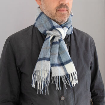 Merino Lambswool Check Scarf Collection, 10 of 12