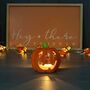 Ceramic Pumpkin Halloween Tealight Holder, thumbnail 1 of 2