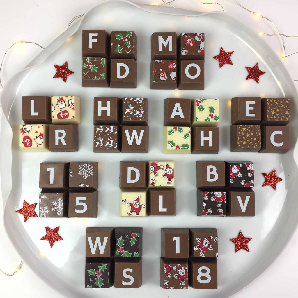 Christmas Personalised Chocolate Squares