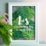 Personalised Tropical Leaf Multi Layered Papercut, thumbnail 3 of 4