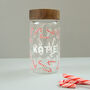 Personalised Candy Cane Glass Storage Jar, thumbnail 2 of 6