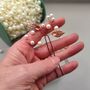 Copper Leaf Hair Pin With Pearls Perfect For Weddings, thumbnail 9 of 10