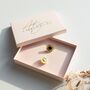 Ariana Emerald Green Gold Plated Stud Earrings, thumbnail 2 of 3