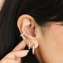 Titanium Crystal Fern Leaf Helix Earring, thumbnail 4 of 6