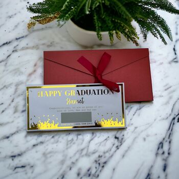 Personalised Graduation Scratch Card Gift Voucher, 2 of 5