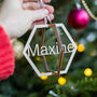 Personalised 3D Hexagon Tree Decoration, thumbnail 1 of 4