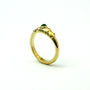 Bond Together Emerald Gold Plated Ring, thumbnail 3 of 5