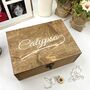 Personalised Name Wooden Jewellery Box, thumbnail 4 of 12