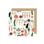 Vegetable Patch In Repeat Greetings Card, thumbnail 1 of 2