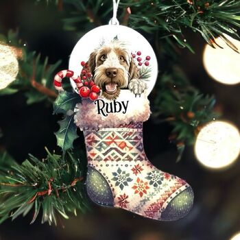 Personalised Spinone Italiano Stocking Bauble, 2 of 2