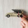 Cream Mercedes 300 Sl With Christmas Tree, thumbnail 1 of 2