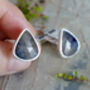 12.65ct Bi Colour Sapphire Cufflinks In Sterling Silver, thumbnail 3 of 3