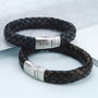 Personalised Men's Chunky Leather Plait, thumbnail 1 of 10