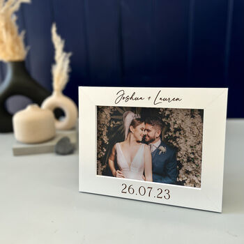 Personalised Wedding Couples Picture Frame, 6 of 6