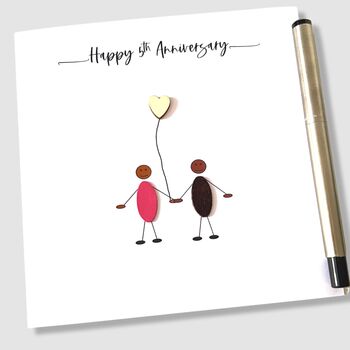 5th Anniversary Card Wood Wedding Anniversary, 6 of 10