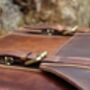 Personalised Handmade Real Leather Laptop Bag For Men, thumbnail 7 of 12