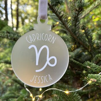 Capricorn Zodiac Star Sign Christmas Decoration, 2 of 5