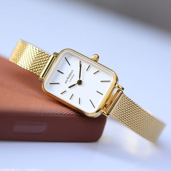 Ladies Personalised Gold Watch – Architēct Lille, 4 of 6