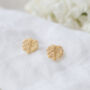 Monstera Leaf Tropical Summer Stud Earrings, thumbnail 1 of 6