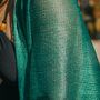 Turquoise Viscose Metallic Tassel Kimono Beach Cover Up, thumbnail 2 of 3