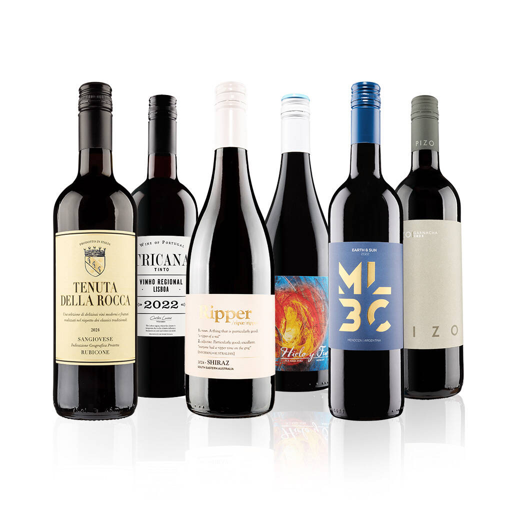 Six Bottle Red Wine Gift Case