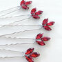 Set Of Five Vibrant Red Hair Pins, thumbnail 1 of 2