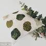 Green With Embroidered Flower Foliage Cushion, thumbnail 5 of 12