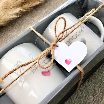 Bride And Groom Gift Set Mug Wedding Gift, 5 of 5