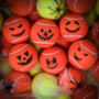 Six Spooky Pumpkin Halloween Tennis Balls, thumbnail 3 of 7