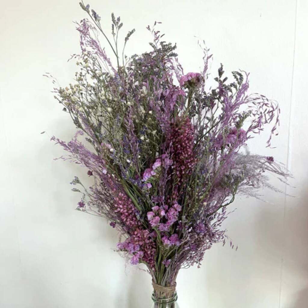 Purple Wild Flower Dried Flower Bouquet, 1 of 4