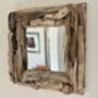 43cm Square Handmade Driftwood Wall Mirror, thumbnail 4 of 10