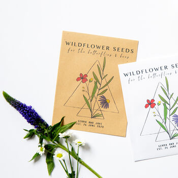 10 Geometric Wildflower Seed Packet Favours, 5 of 7