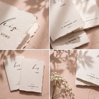 Vow Books Personalised Wedding Reading Cotton Cards, 4 of 12