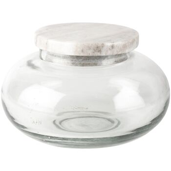 Glass Storage Jar With Marble Lid, 2 of 3