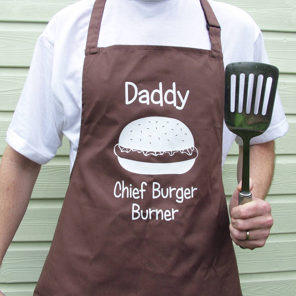 father's day bbq burger apron by hoobynoo