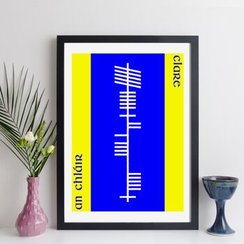 Personalised Irish County Or Town Ogham Alphabet Print, 5 of 12