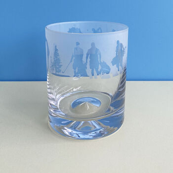 Golfer's Etched Glass Tumbler, 5 of 6