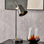 Black And Brushed Brass Task Table Lamp, thumbnail 1 of 9