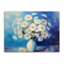 Sunlit Daisies In Blue Textured Glass Chopping Board, thumbnail 8 of 8