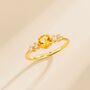 Citrine Five Stone Ring In Sterling Silver And Gold Vermeil, thumbnail 3 of 11