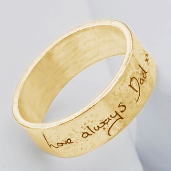 Personalised Memorial Handwriting And Ashes Ring, 7 of 8
