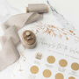 Wedding Planning Scratch Poster | Gold Florals, thumbnail 2 of 4