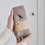 Puffin Wool Socks Embroidered Gift For Coastal Lovers, thumbnail 1 of 12